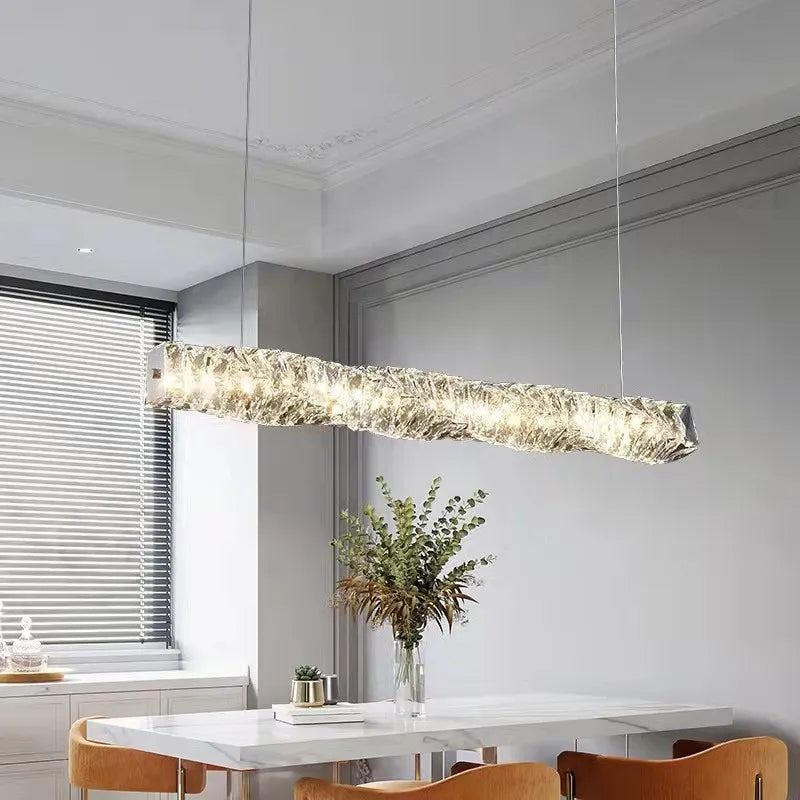 Lustre Led suspendu en cristal K9 de luxe - vue 3 sur 23