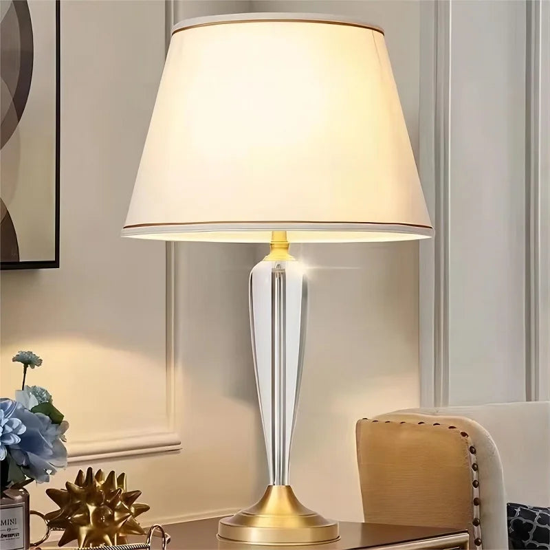 lampe de chevet en cristal tout cuivre de luxe européenne - vue 4 sur 7