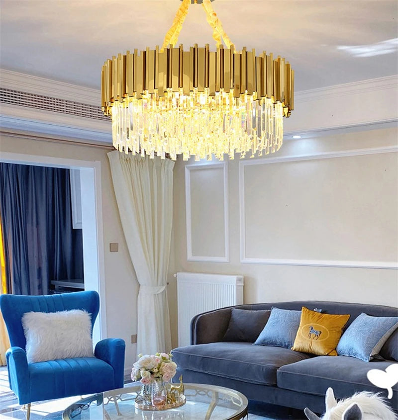 lustre moderne en cristal pour éclairage à la maison - vue 3 sur 6
