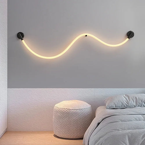 Minimalistische flexible LED-Wandleuchte aus Silikon im Luxus-Design - vue 5 sur 10