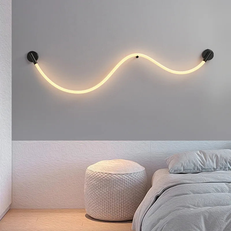 Minimalistische flexible LED-Wandleuchte aus Silikon im Luxus-Design - vue 4 sur 10