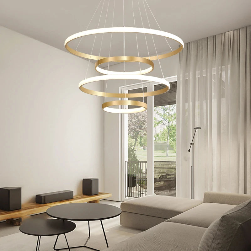 lustre moderne en style nordique avec télécommande et lumière led - vue 5 sur 30