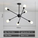 lustre moderne nordique sputnik avec éclairage led intérieur