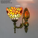 applique murale fleurs turques abat-jour baroque en verre décoratif