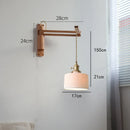 LED-Wandleuchte Retro Japanisch Teleskopisch aus Messing und Glas