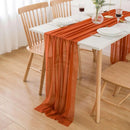 Chemin de table mousseline bohème transparent lot 4