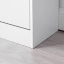 VASAGLE Shoe Cabinet with 2 Hinged Doors, Shoe Rack, Open Compartment, Adjustable Divider, 8-12 Pairs, for Small Entryway