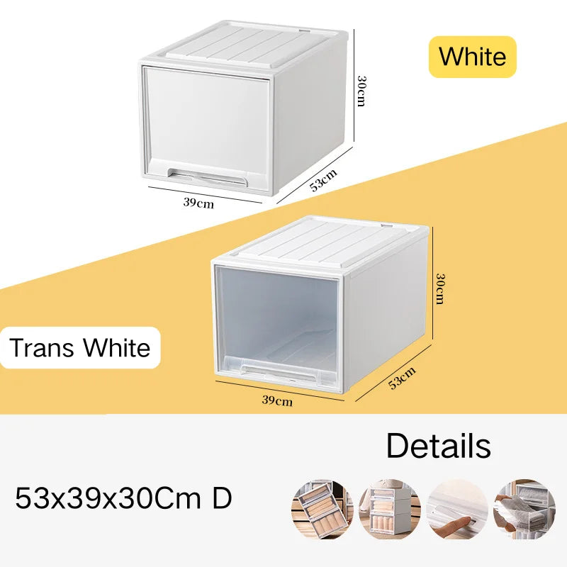 tiroirs empilables en plastique transparent pour rangement pratique - vue 46 sur 48