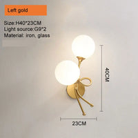 applique murale led avec boule de verre pour intérieur