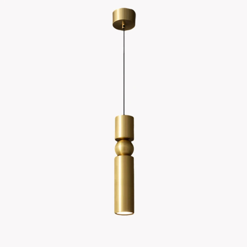 lampe suspendue led en laiton idéale pour bar moderne - vue 7 sur 10