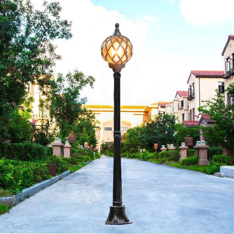 lampadaire de jardin à tête unique en led décoratif - vue 5 sur 8