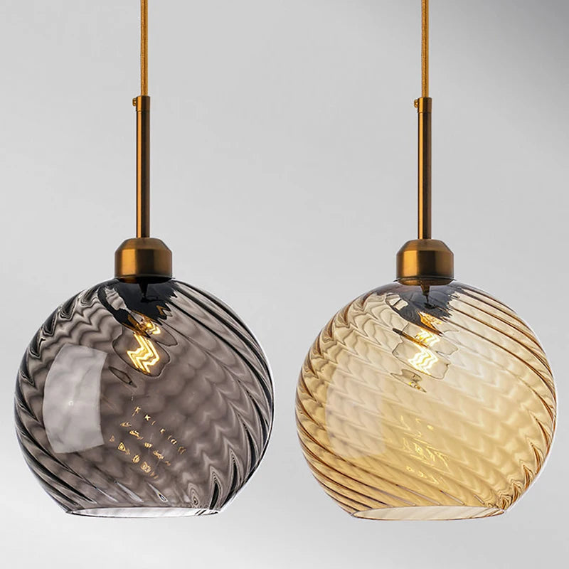 lustre en verre moderne pour bar restaurant hôtel villa - vue 7 sur 23