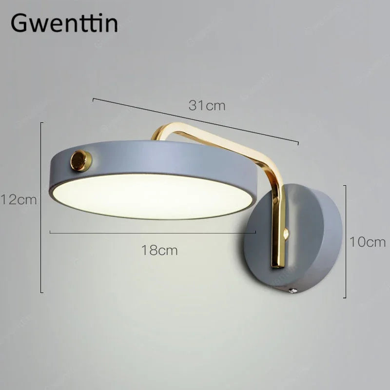 Moderne Wandleuchte aus Eisen im nordischen Design für Innenräume