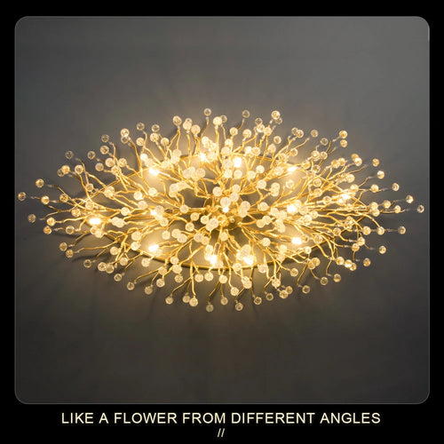 Nordischer LED-Kronleuchter aus Kristall für elegantes Ambiente - vue 5 sur 16