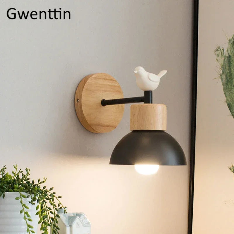 applique murale en bois design oiseau moderne pour décoration intérieure - vue 2 sur 12