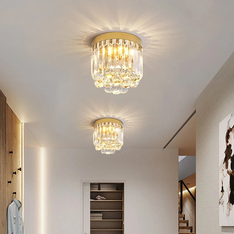 plafonnier en cristal style luxe pour éclairage créatif - vue 5 sur 7