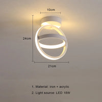 Couloir LED plafonnier nordique moderne plafonnier RC Dimmable éclairage intérieur décor à la maison chambre salon luminaire