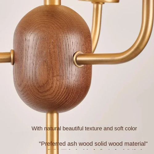 Wabi Sabi Pendelleuchte aus Massivholz im Retro-Stil - vue 6 sur 8