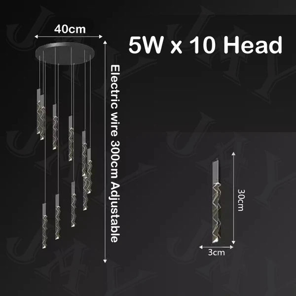 lustre en cristal de luxe à led pour un éclairage élégant - vue 11 sur 17