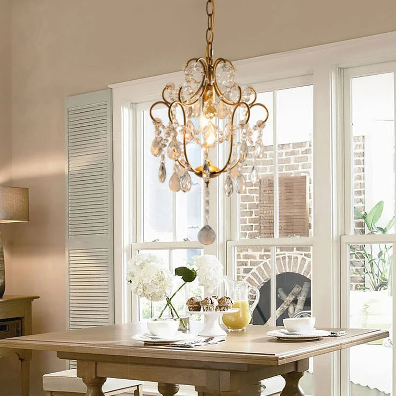 lustre en cristal américain rétro pour décoration intérieure élégante - vue 3 sur 6