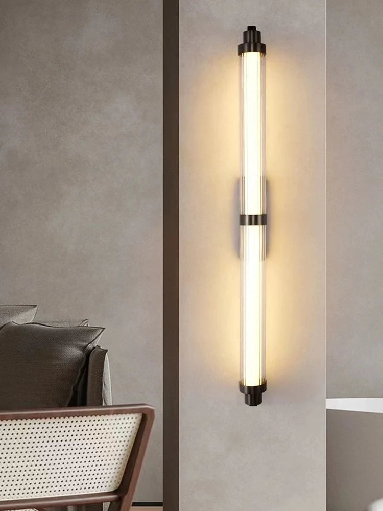 Design-Wandleuchte aus Edelstahl im minimalistischen Stil dekorativ - vue 3 sur 7