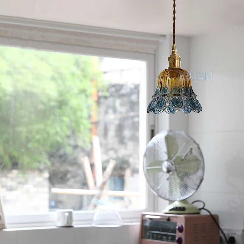 suspension en verre appliques chevet lumière suspendue