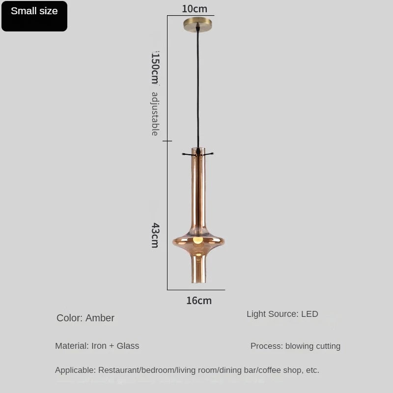 luminaire en verre avec joint en bambou design artistique pour divers espaces - vue 9 sur 12