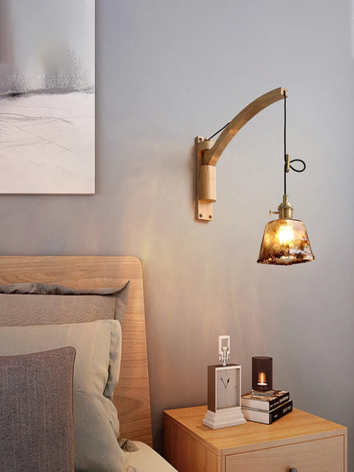applique murale en bois massif style pêche pour intérieur - vue 4 sur 12