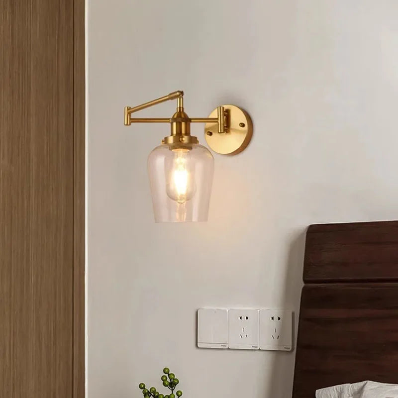 applique murale nordique à led avec bras pivotant télescopique décoratif - vue 3 sur 9