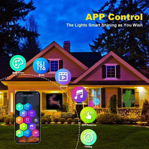 Intelligente Lichterkette 400 LED Bluetooth Musik Dekorativ - vue 3 sur 9