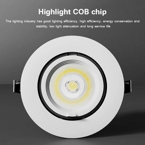 spot lumineux led encastrable plafond technologie cob réglable variable décoratif