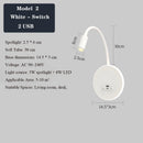 Moderne LED-Wandleuchte mit USB-Anschlüssen und Schalter