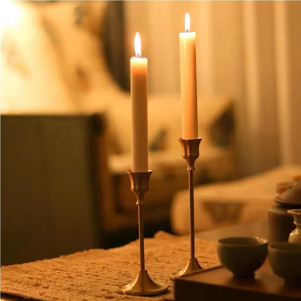 ensemble de bougeoirs rétro pour dîners romantiques et décorations festives - vue 8 sur 7