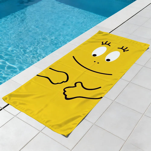 serviette de plage barbapapa cartoon douce sechage rapide - vue 7 sur 7