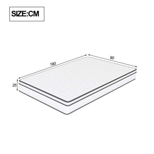 7-Zone Spring Matratze 25cm thick,Medium-Firm Orthopaedic, Extra Comfort, Breathable & Quiet,Breathable 3D fabric - vue 10 sur 9