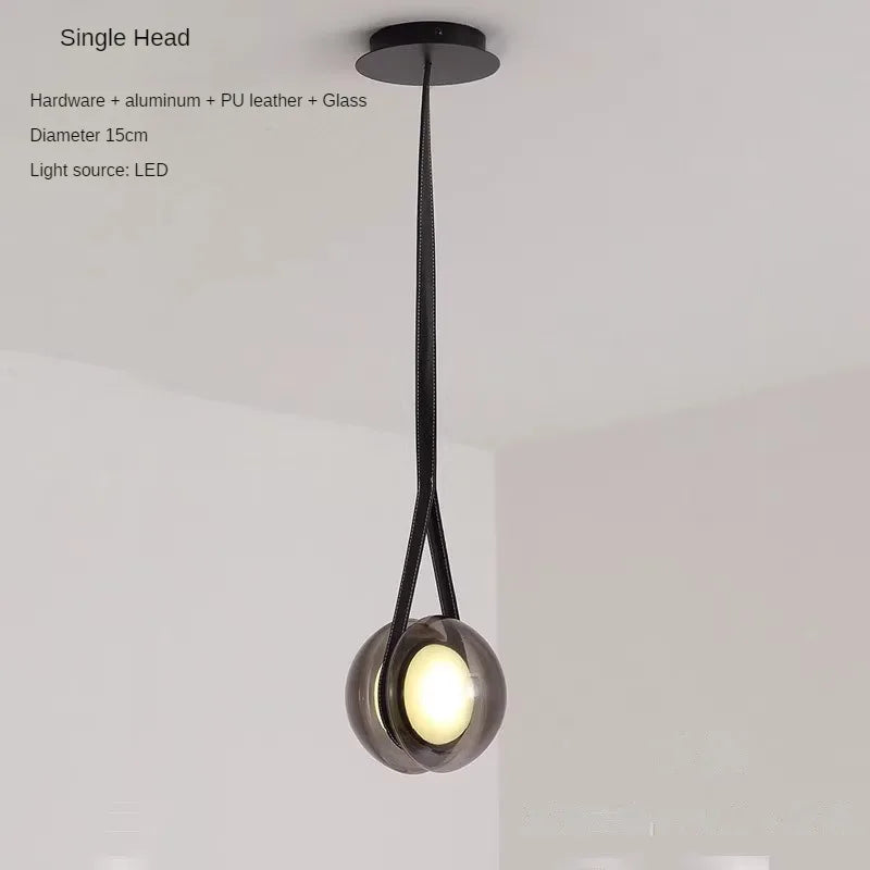lustre créatif yoyo en verre pour décoration moderne intérieure - vue 9 sur 9