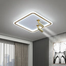 INS Moderne LED-Deckenleuchte Rund Quadrat mit Spot, Oberfläche Montage