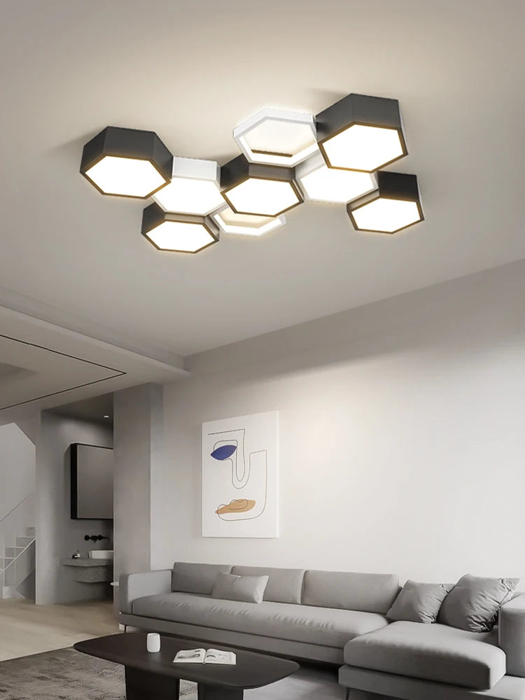 plafonnier triangle ultra mince moderne design élégant pour intérieur - vue 6 sur 13