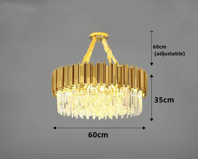 lustre moderne en cristal pour éclairage à la maison - vue 4 sur 6