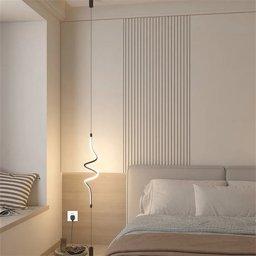 Minimalistischer LED-Pendellampadaire im modernen Design für die Innendekoration - vue 2 sur 12