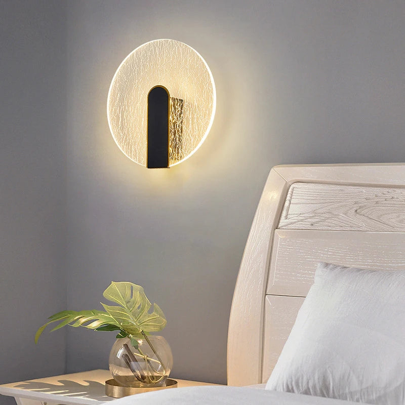 lampe de chevet murale acrylique design moderne motif losange minimaliste - vue 6 sur 14
