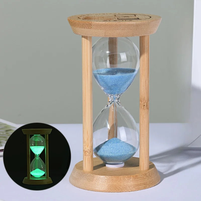 sablier en bois fait main horloge de sable créative décoration intérieure - vue 8 sur 10