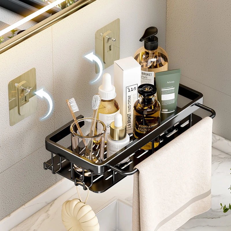 etagère murale sans perçage pour rangement de salle de bain et cuisine