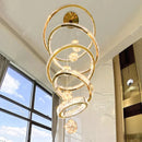 Lustre design anneau en cristal intelligentes pour décoration moderne