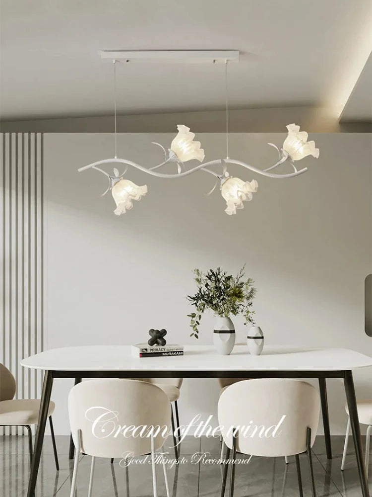 Pastorale Blumen-Pendelleuchte für die Innendekoration - vue 6 sur 14