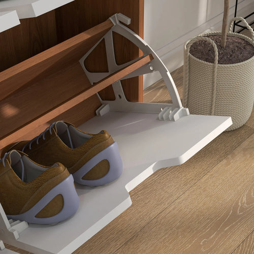 meuble à chaussures pliant avec 4 tiroirs pour 16 paires