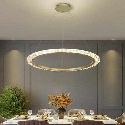 Moderne und luxuriöse LED-Pendelleuchte Deckenleuchte - vue 5 sur 7