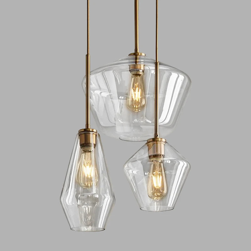 Moderne Glas-Pendelleuchte im kreativen nordischen Minimalismus - vue 13 sur 14