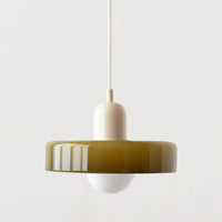 lustre moderne suspendu en verre coloré pour intérieur