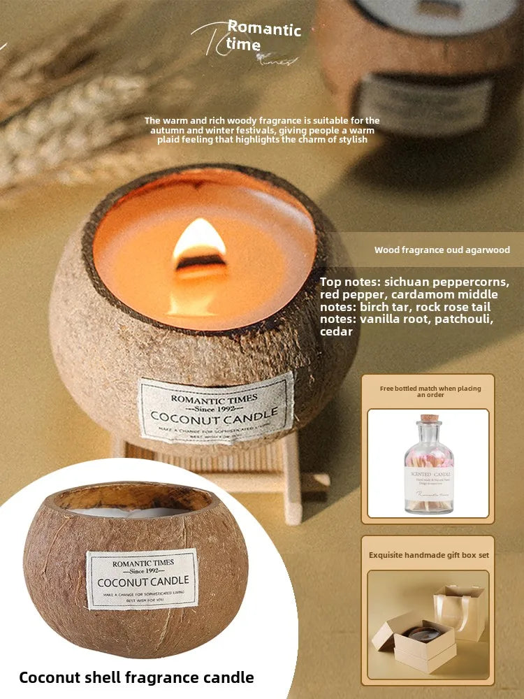 coffret cadeau bougie parfumée noix de coco souvenir de noël - vue 16 sur 20